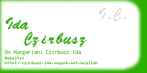 ida czirbusz business card